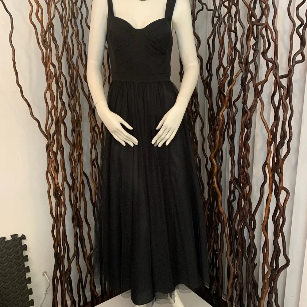 New Aidan Mattox Gorgeous Black Tie Dress - Picture 2 of 11